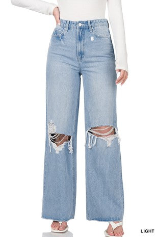 SUPER HIGH RISE WIDE LEG JEANS