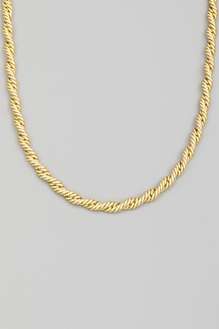 SPIRAL CHAIN NECKLACE